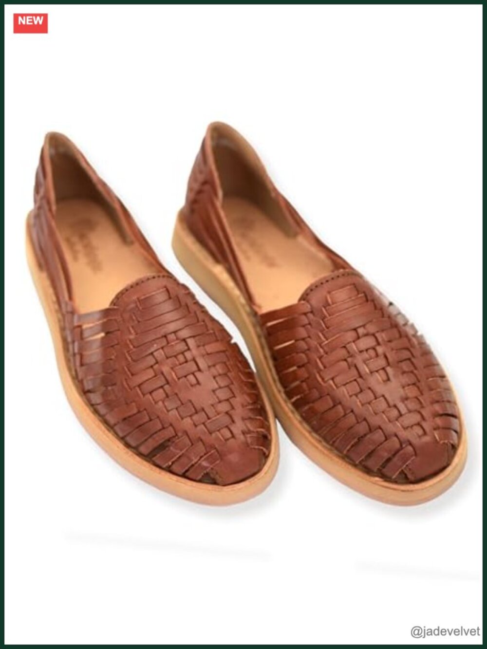 Handmade Leather Huarache Sandals - Flat Open Toe Wedge - Picture 1 of 6